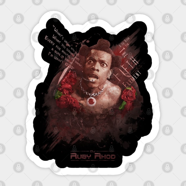 Ruby Rhod Sticker by DigitalTheory